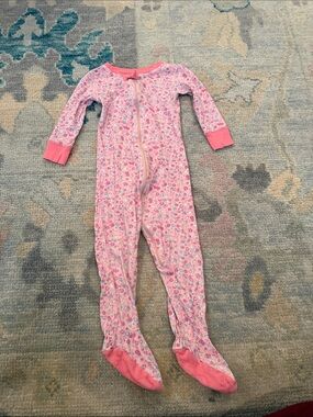 Tbbc mableton mini floral night nights Pink Floral Footed One-Piece Pajamas